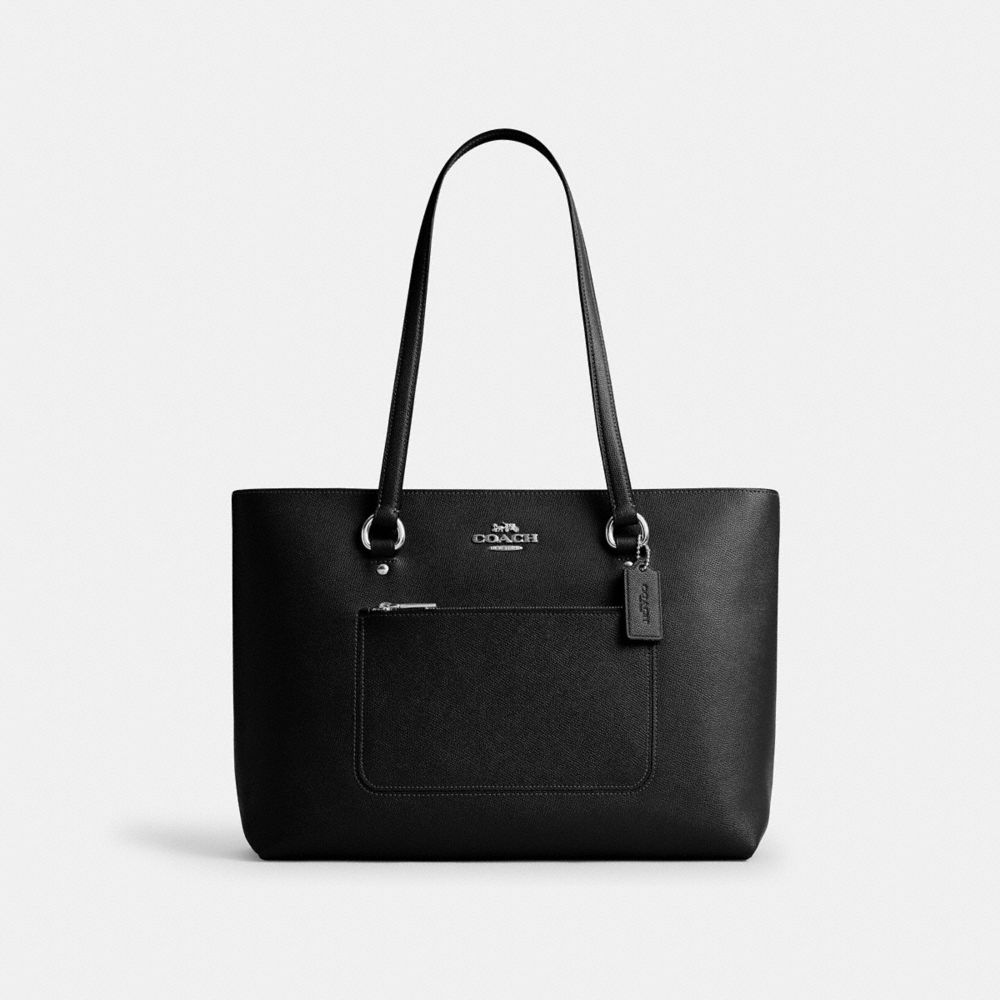 Coach Station Tote Silver/Black
