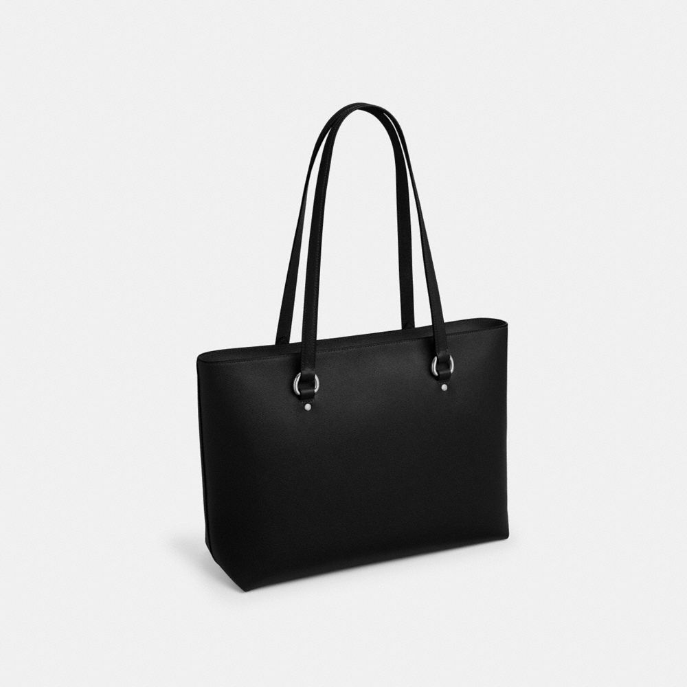 Coach Station Tote Silver/Black