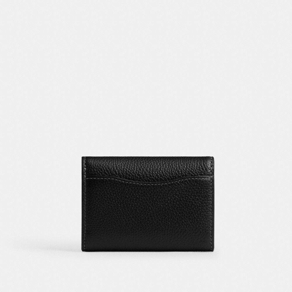 Coach Essential Flap Card Case Brass/Black detail