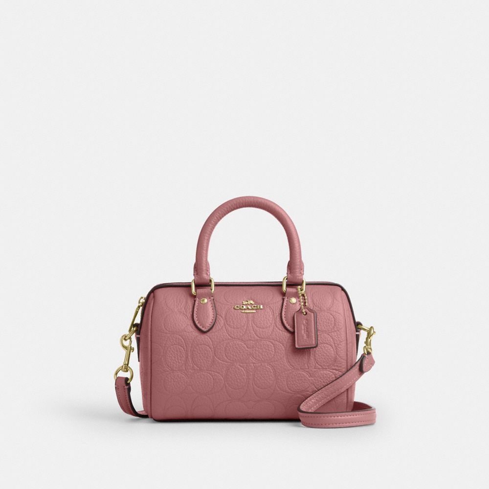 Signature Leather/Gold/Peony