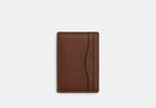 Coach Card Case With Money Clip Gunmetal/Saddle