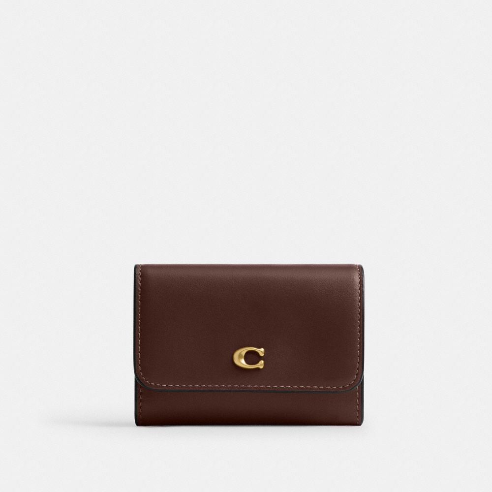 Coach Essential Flap Card Case Brass/Maple