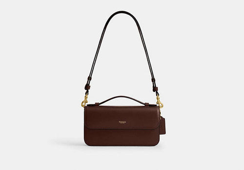 Coach New York Elora Top Handle Crossbody Bag - Brass/Maple