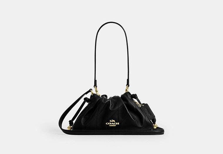 Coach Faye Shoulder Bag With Quilting Gold/Black