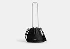 Coach Faye Mini Drawstring Bag - Silver/Black