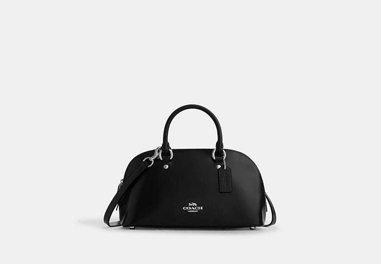 Coach Lara Satchel Bag Silver/Black