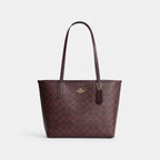 Medium City Tote Black Currant