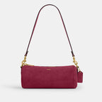 Coach Barrel Bag - Dark Fuchsia Suede