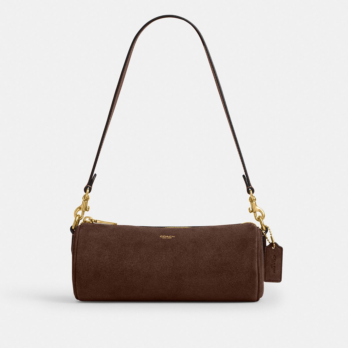 Coach Barrel Bag - Dark Chocolate Suede