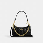 Coach Teri Shoulder Bag With Quilting - Gold/Black