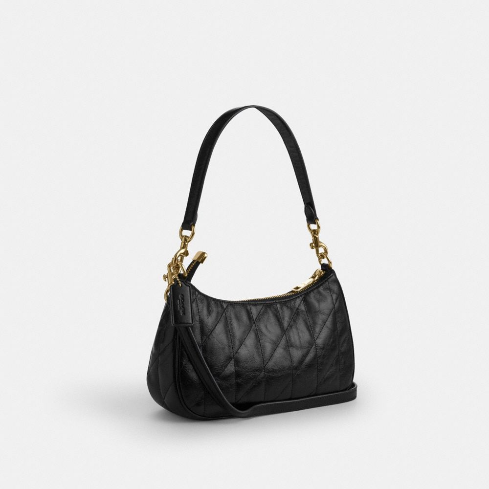 Coach Teri Shoulder Bag With Quilting - Gold/Black