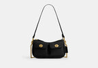 Coach Twin Turnlock Waverly Bag - Brass/Black