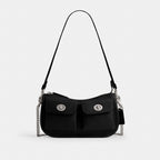Coach Twin Turnlock Waverly Bag - Leather Silver/Black