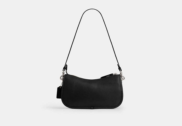 Twin Turnlock Waverly Bag Silver Black back