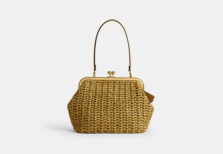 Coach Kisslock Frame Bag 27 - Brass/Muted Olive