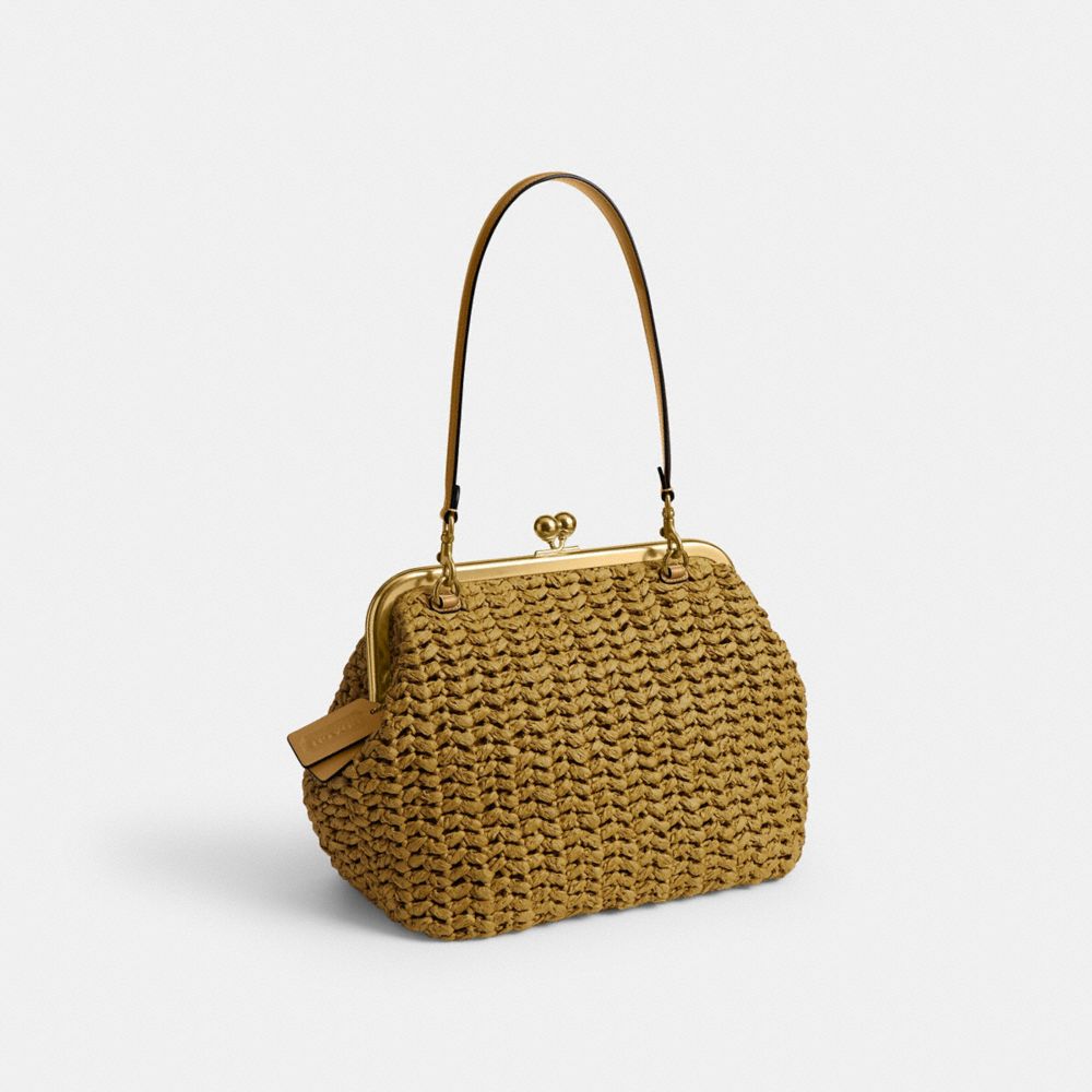 Coach Kisslock Frame Bag 27 Brass/Muted Olive