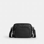 Coach Fletcher Crossbody Bag - Signature Canvas Silver/Black Signature