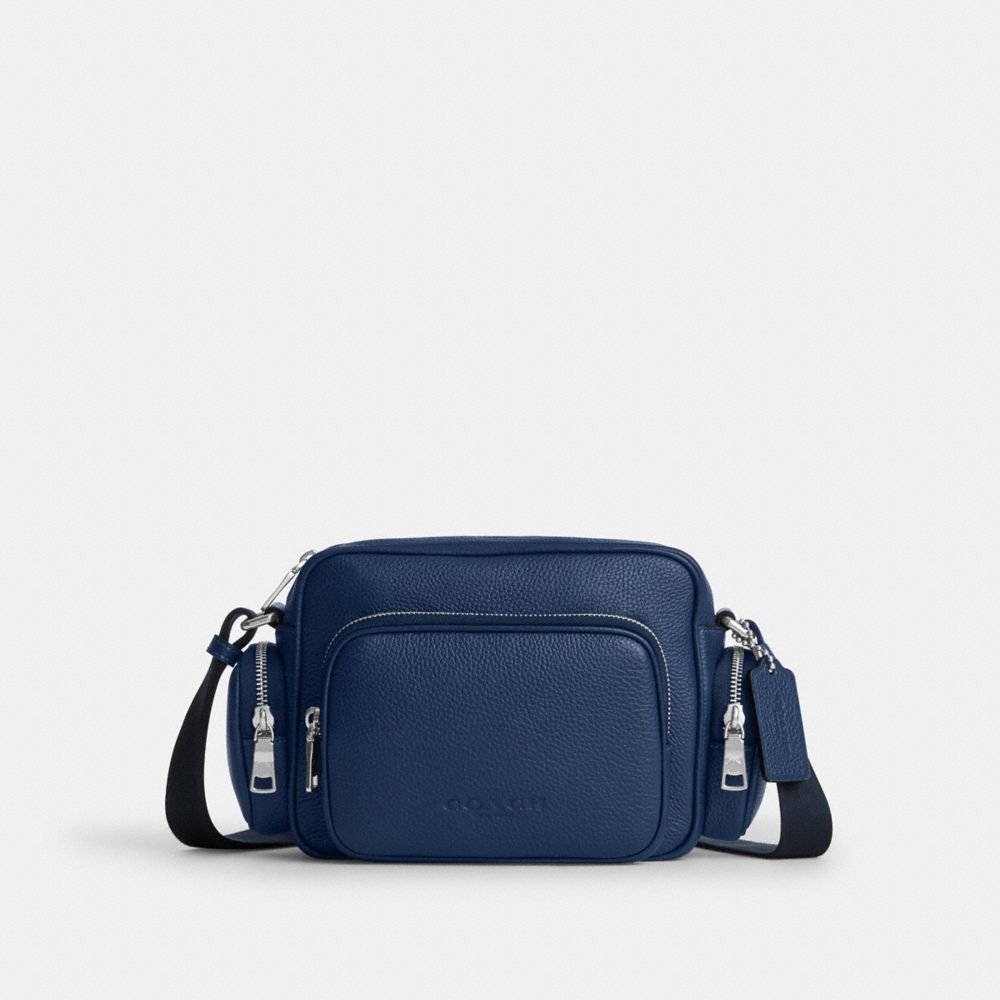 Coach Fletcher Crossbody Bag - Silver/Deep Blue