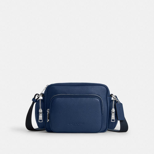 Coach Fletcher Crossbody Bag - Silver/Deep Blue