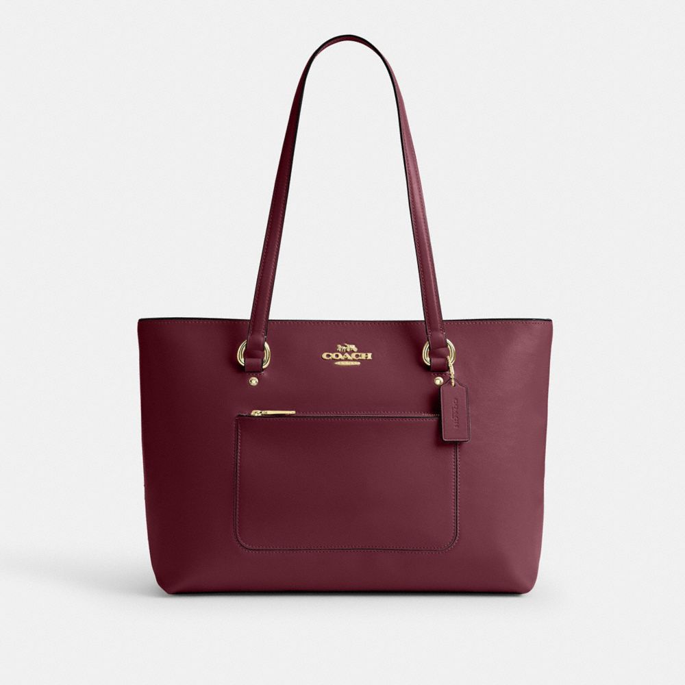 Coach Station Tote Dark Cherry