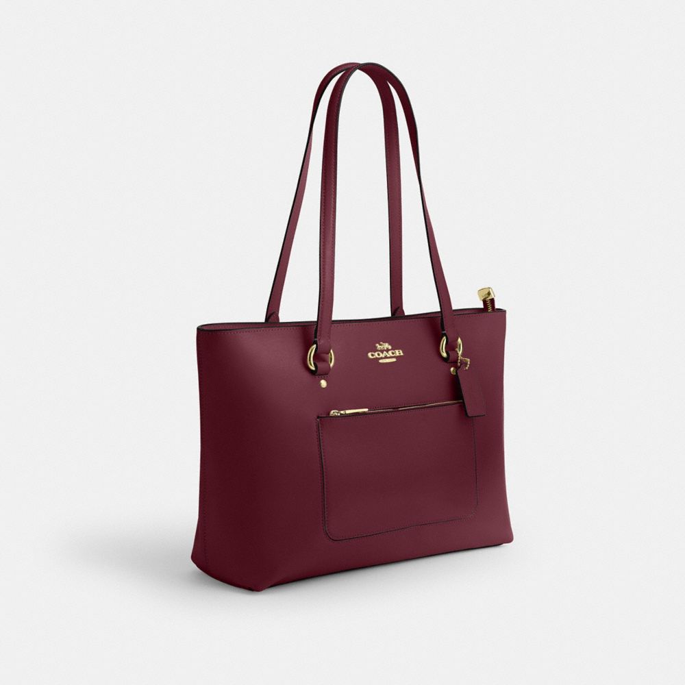 Coach Station Tote Dark Cherry