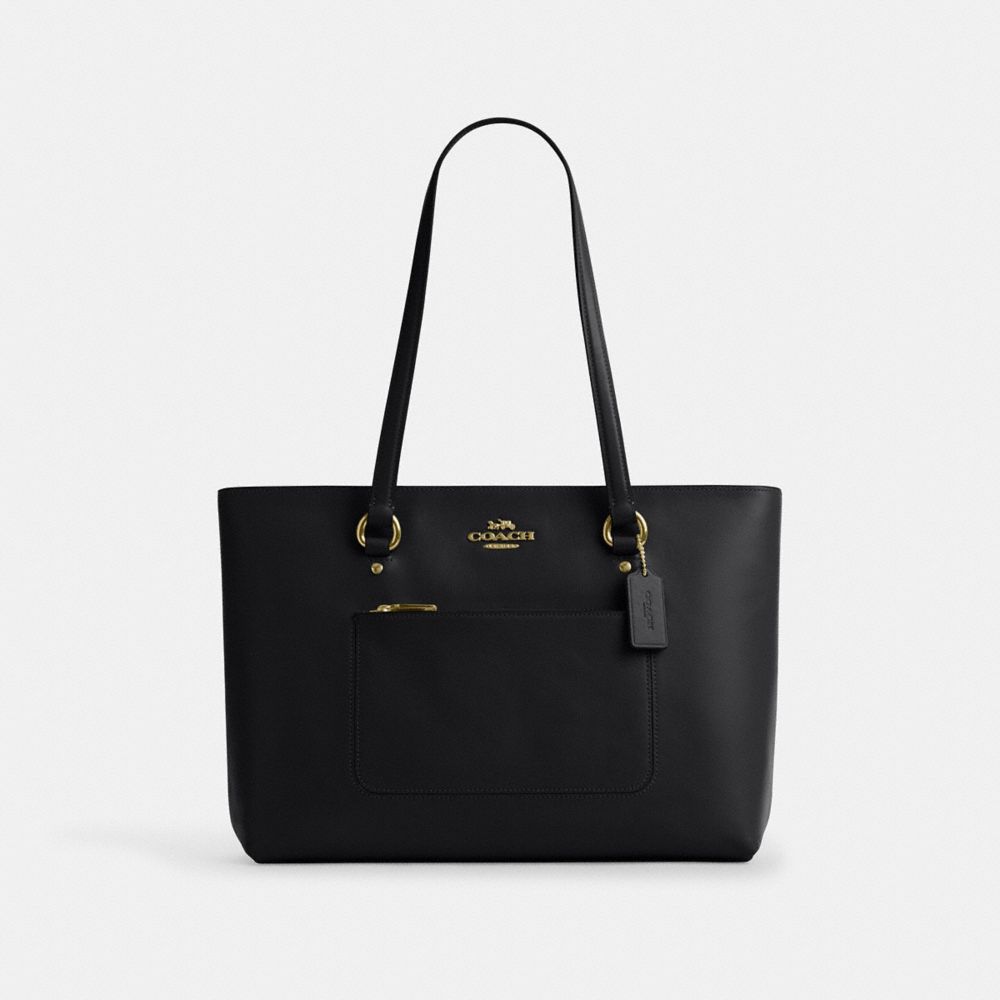 Coach Station Tote smooth leather Gold/Black