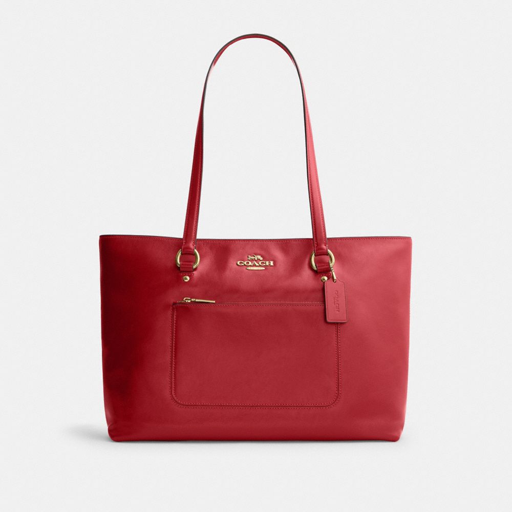 Coach Station Tote Gold/Poppy