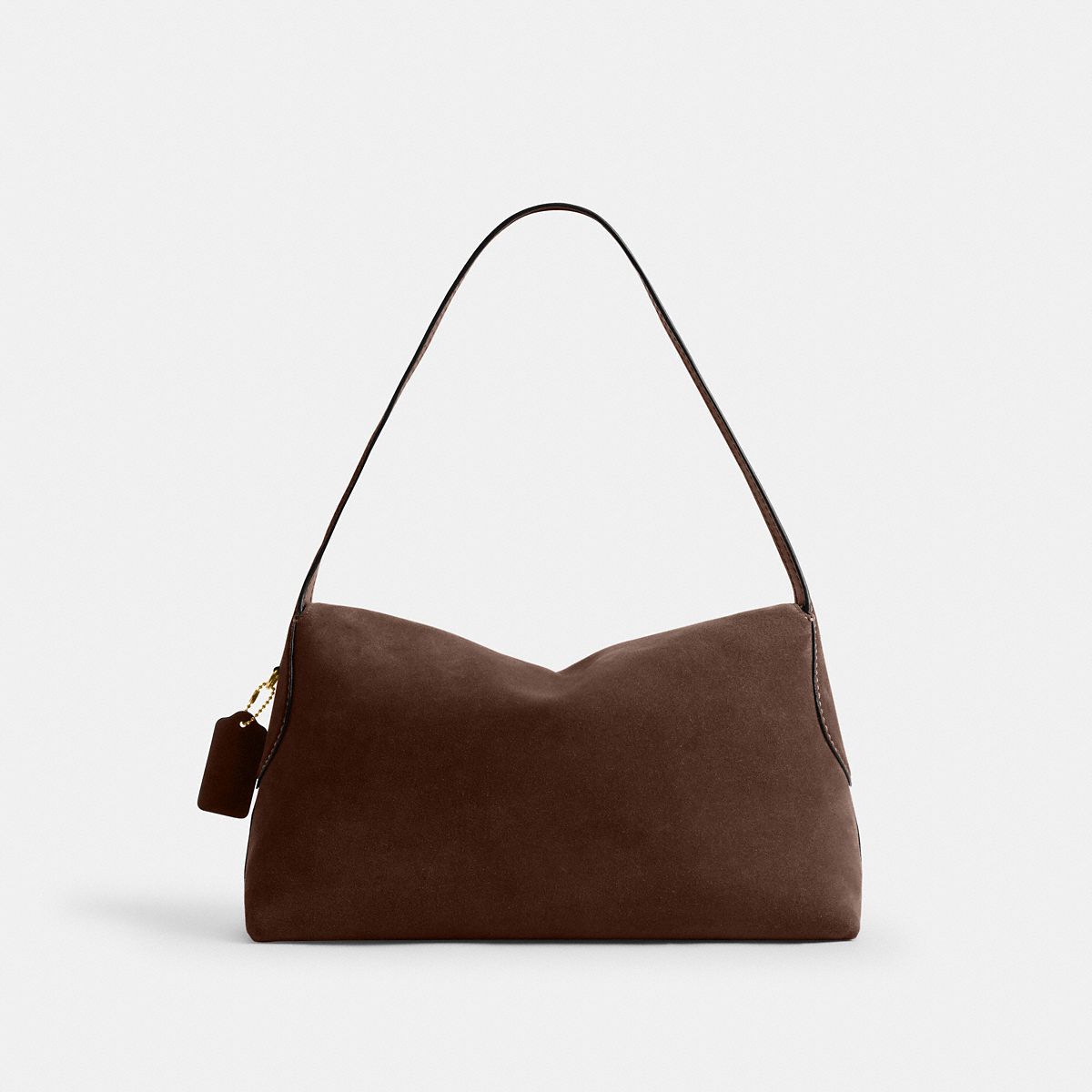 Coach Chelsea Shoulder Bag 36 - Suede Brass/Dark Chocolate detail