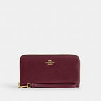 Coach Long Zip Around Wallet In Crossgrain Leather