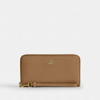 Coach Long Zip Around Wallet In Crossgrain Leather