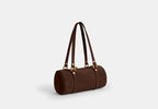 Kisslock Barrel Bag 28 Dark Chocolate angle