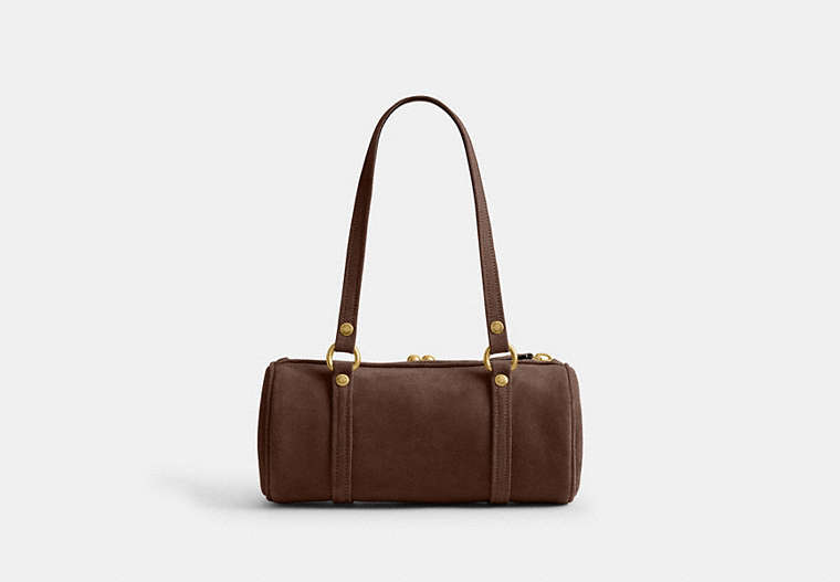 Kisslock Barrel Bag 28 Dark Chocolate back