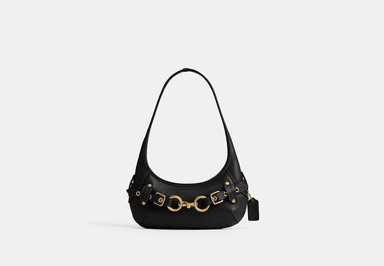 Coach Belted Ergo Shoulder Bag 26 - Brass/Black