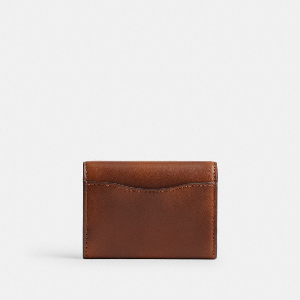 Coach Essential Flap Card Case Brass/Brown detail