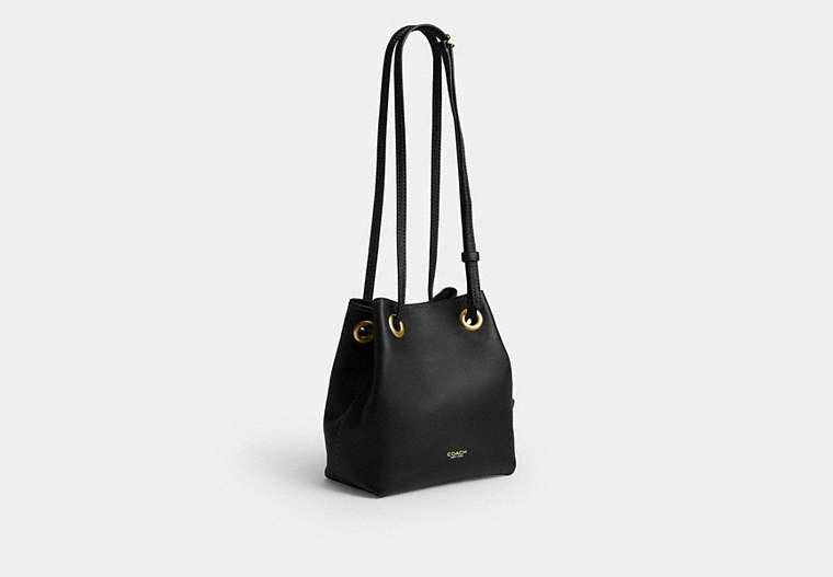 Jade Drawstring Bag Black angle