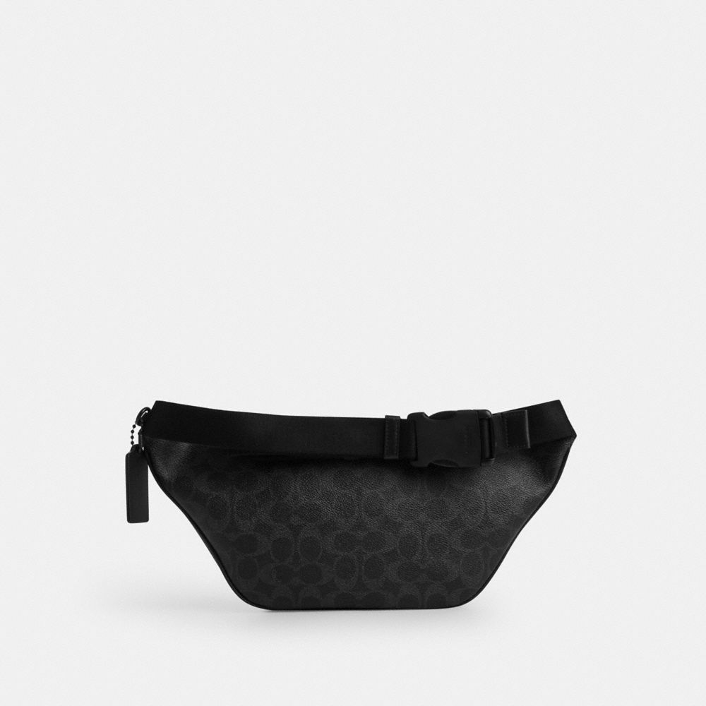 Coach Travis Belt Bag 35 - Matte Black/Black Signature detail