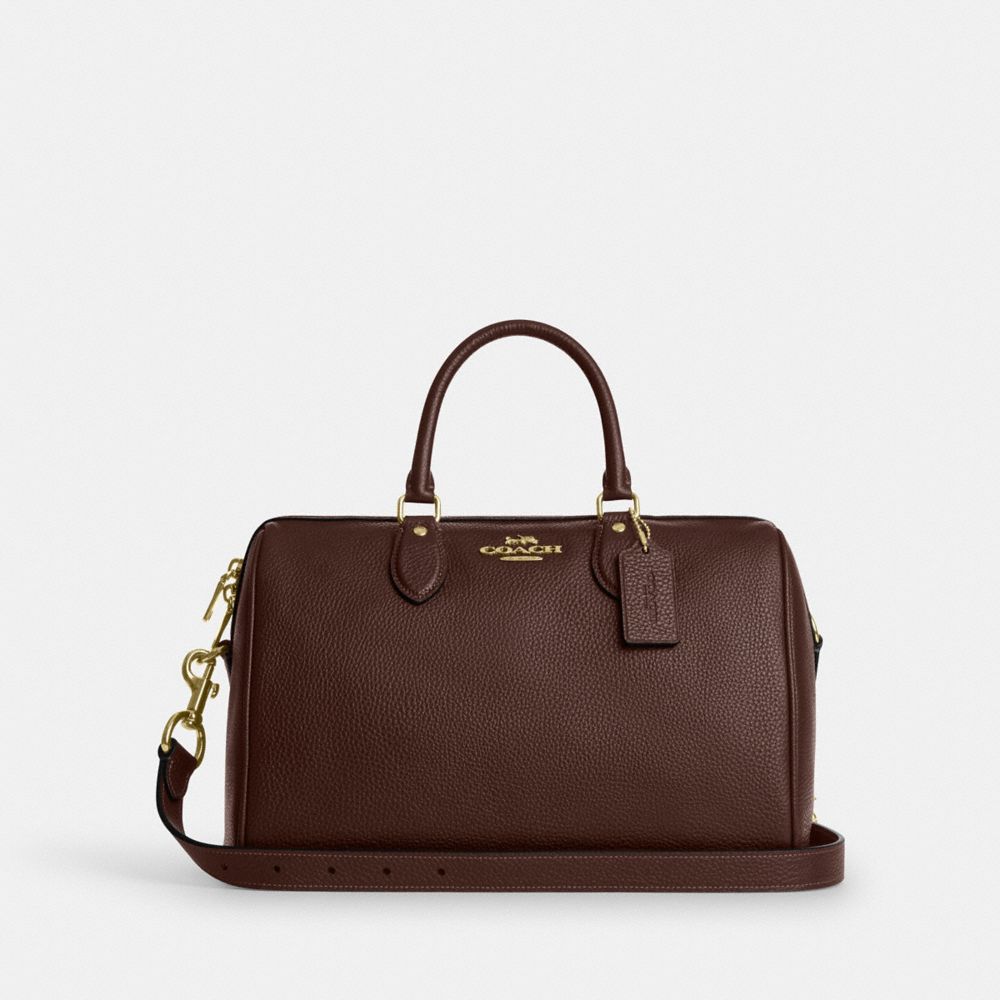 Coach Rowan Large Satchel Bag - Gold/Maple
