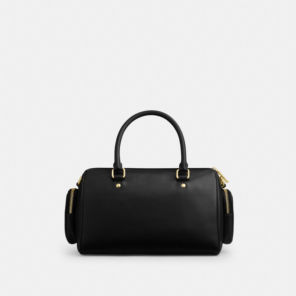 Coach Rowan Satchel With Pockets Gold/Black