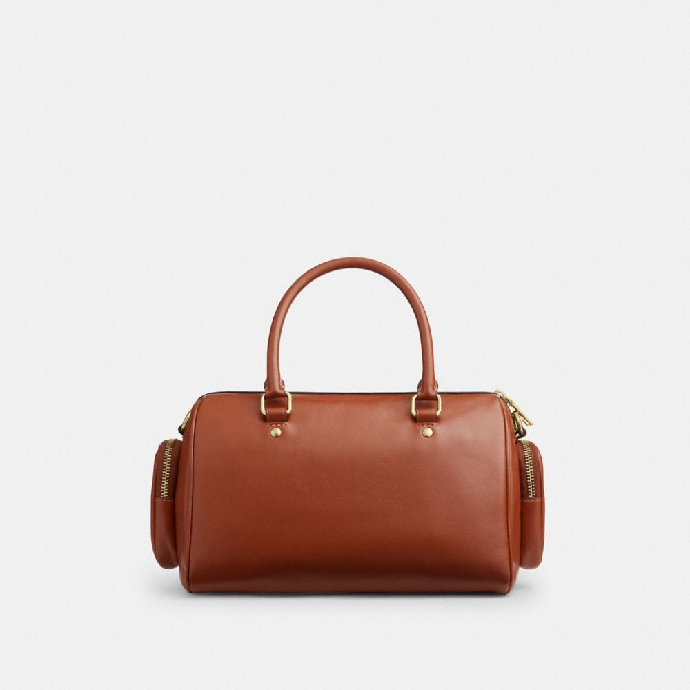Coach Rowan Satchel With Pockets Gold/Cinnamon