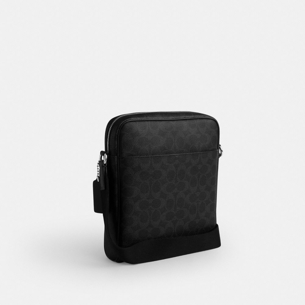 Coach Tristan Crossbody Bag 22 - Silver/Black Signature side