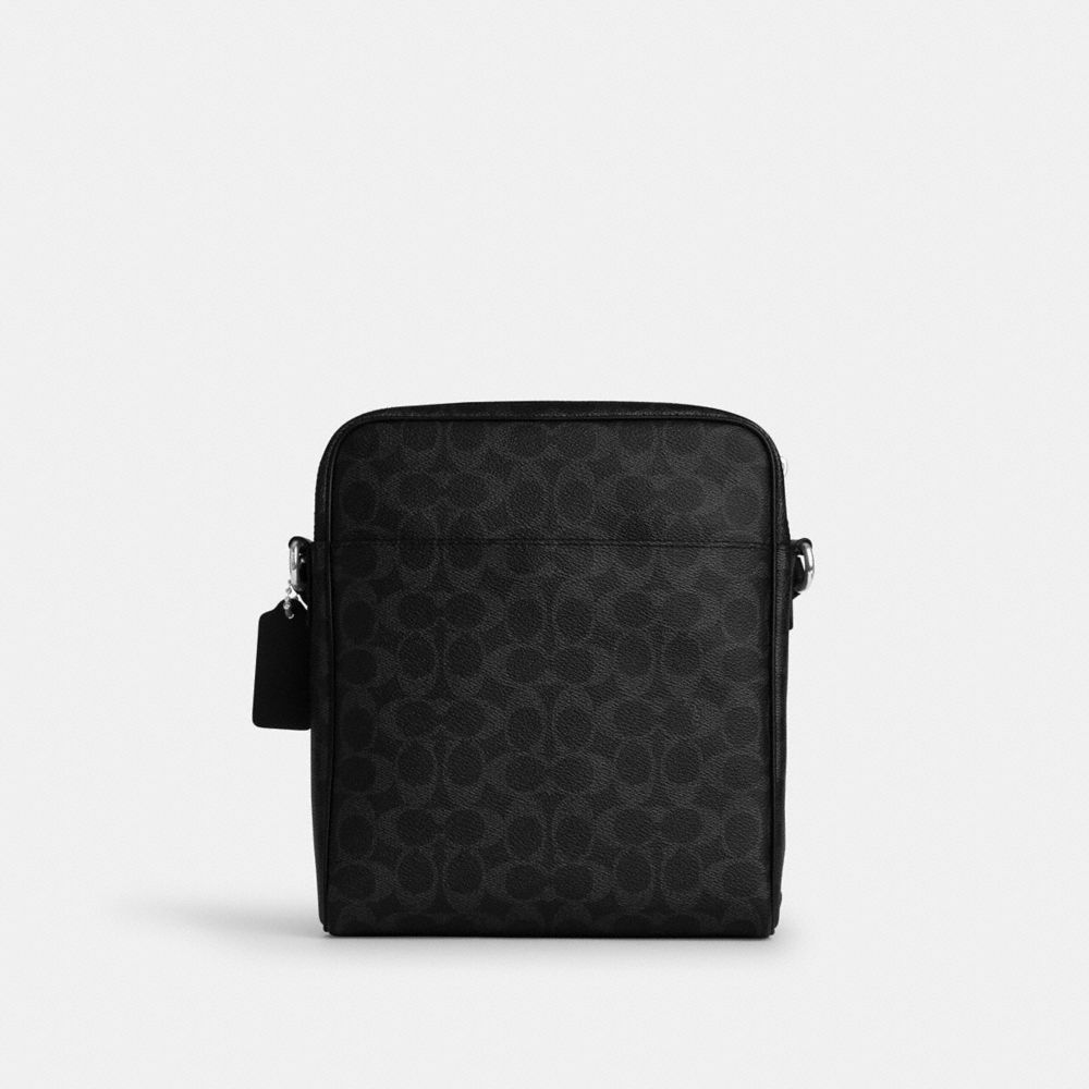 Coach Tristan Crossbody Bag 22 - Silver/Black Signature detail