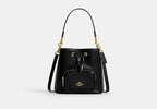 Coach Rowan Bucket Bag With Pocket Gold/Black