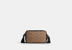 Coach Colton Crossbody Bag 19 Signature Canvas Matte Black/Tan Black