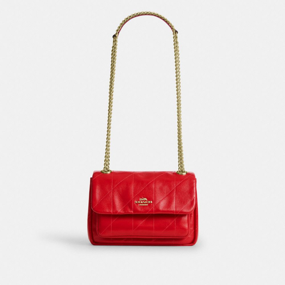 Coach Elodie Crossbody Bag 18 With Quilting Candy Apple
