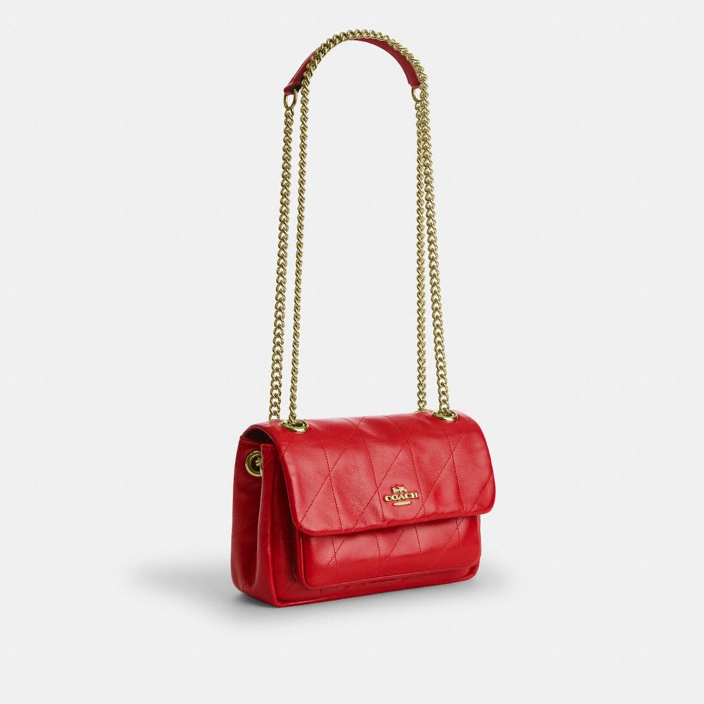 Coach Elodie Crossbody Bag 18 With Quilting Candy Apple