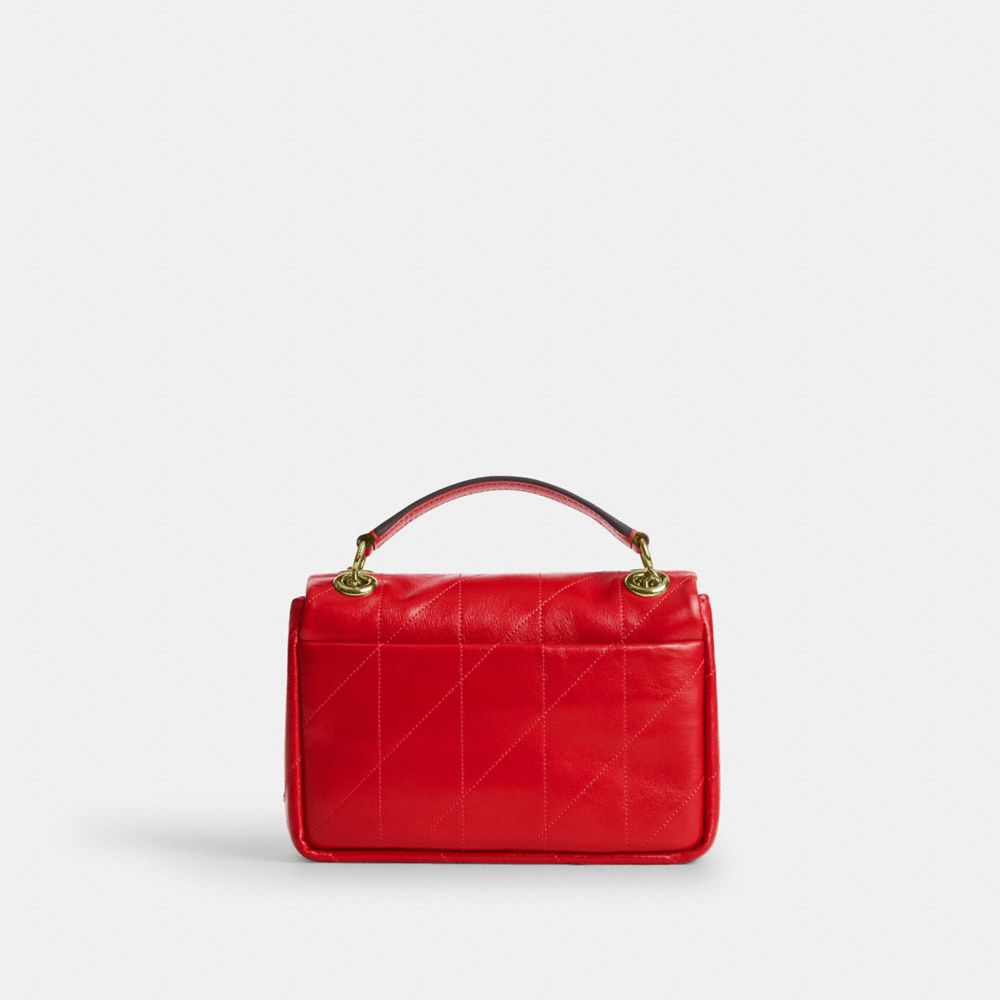 Coach Elodie Crossbody Bag 18 With Quilting Candy Apple