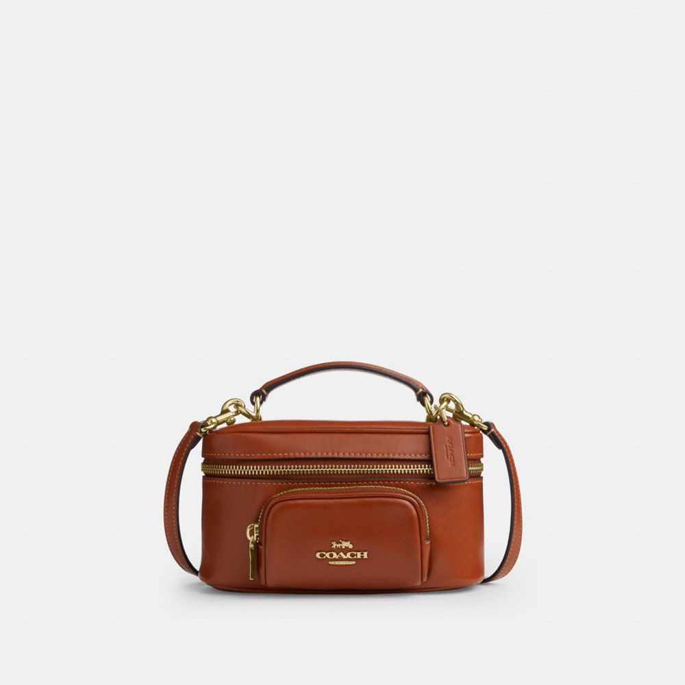 Coach Rainer Crossbody Bag 18 With Pocket - Gold/Cinnamon