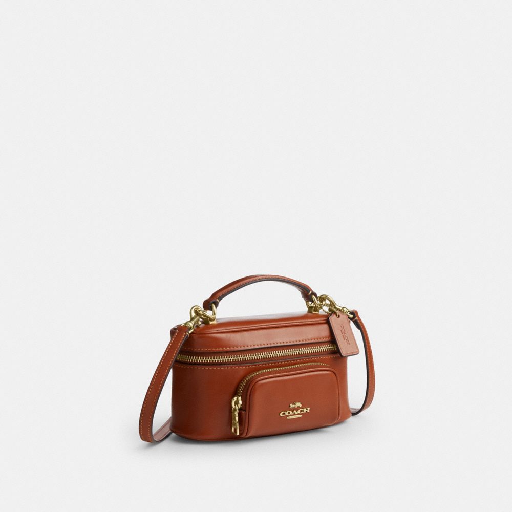Coach Rainer Crossbody Bag 18 With Pocket - Gold/Cinnamon