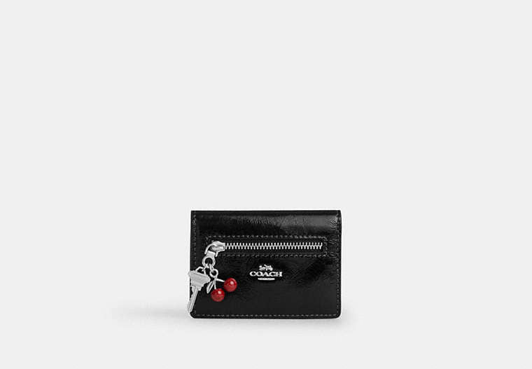 Coach Card Case With Charms Silver/Black