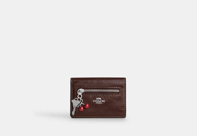 Coach Card Case With Charms Silver/Maple